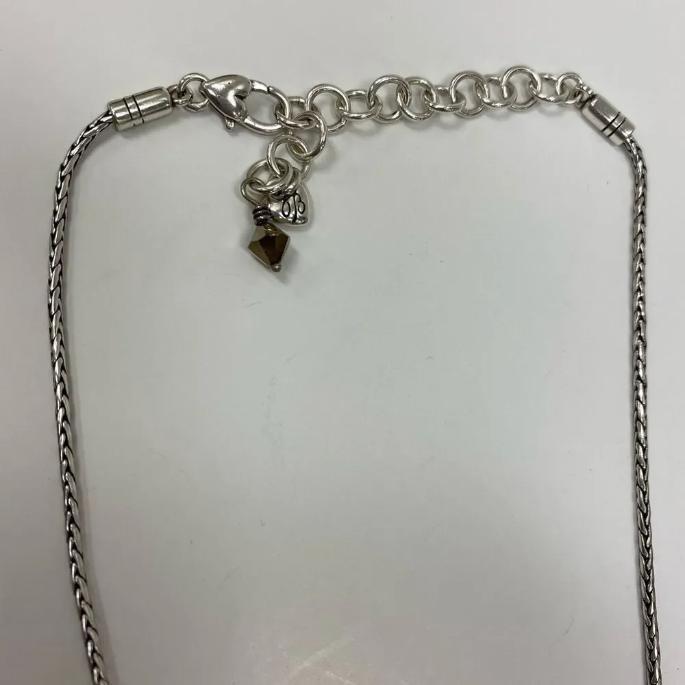Brighton vintage Cannes Silver and Crystal beads‎ collar Necklace